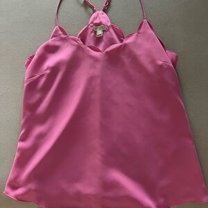 J. Crew Pink Scalloped Camisole